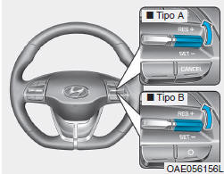 Para aumentar a velocidade do controlo inteligente da velocidade de cruzeiro