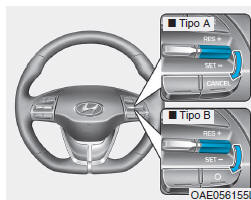 Para diminuir a velocidade do controlo inteligente da velocidade de cruzeiro