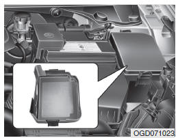 Painel de fusíveis compartimento do motor (motor a gasolina T-GDI)